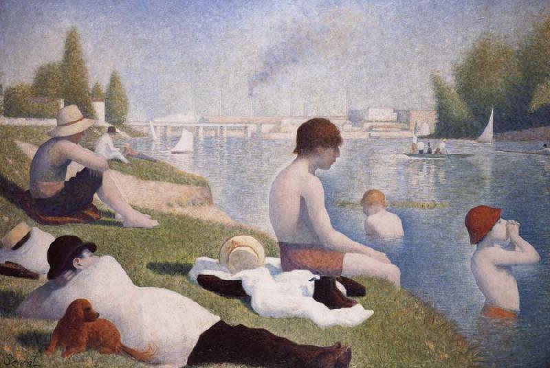 Georges Seurat Bathers at Asnieres oil painting image